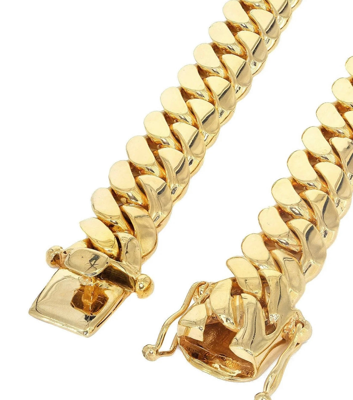 Miami Cuban Chain 15mm wide 22” long 10K yellow gold 237 grams   Comes in any length and any Karat.