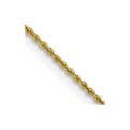 14k 1.5 mm Solid Rope Chain in polished yellow gold, featuring tightly twisted interlocking links and a slim profile.