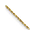 14k 2.0 mm Solid Rope Chain in yellow gold, with a polished finish and tightly twisted interlocking links.