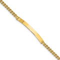 Bracelet gourmette à deux brins en or 14 carats