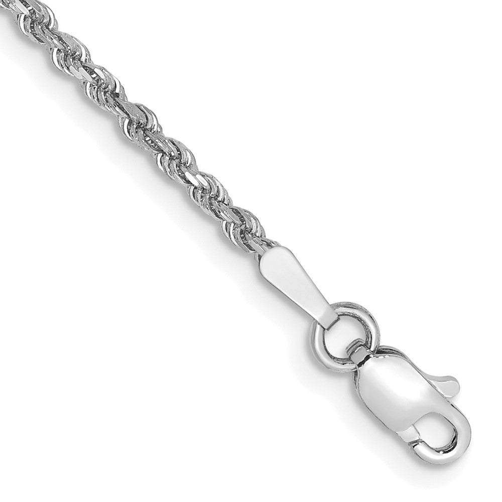 Chaîne forçat taille diamant en or blanc 14 carats de 1,75 mm
