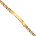 14k Two Strand Rope ID Bracelet
