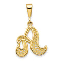 Pendentif initiale A en filigrane 10k