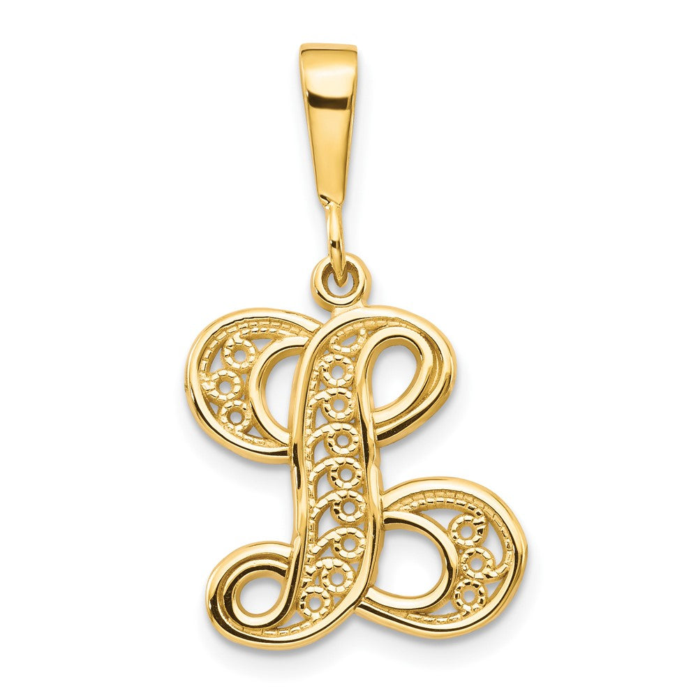 Pendentif initiale L en or 10k