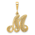 Pendentif initiale M en or 10 carats