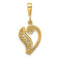 Pendentif initiale V en or 10 carats