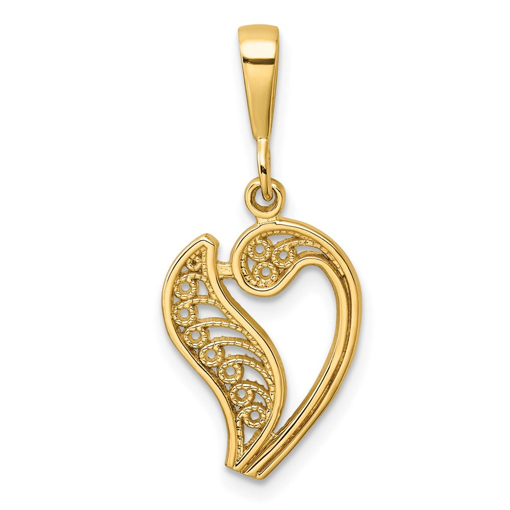 Pendentif initiale V en or 10 carats
