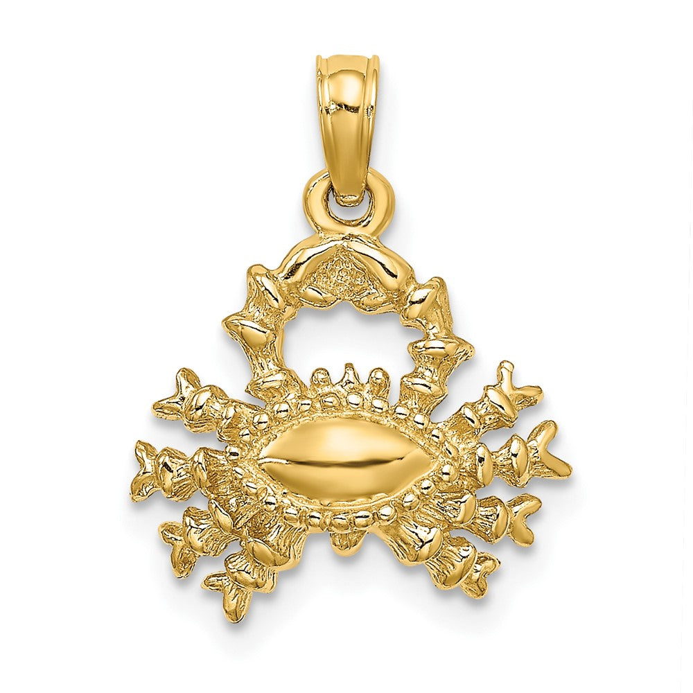 Pendentif 3D du signe du Cancer en or 10 carats