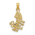 Pendentif zodiaque Lion 3D en or 10k