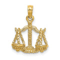 Pendentif signe du zodiaque Balance 3D 10 carats