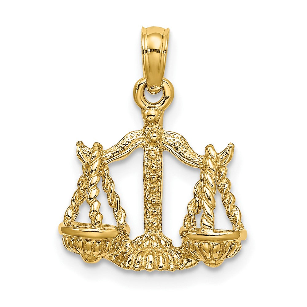 Pendentif signe du zodiaque Balance 3D 10 carats