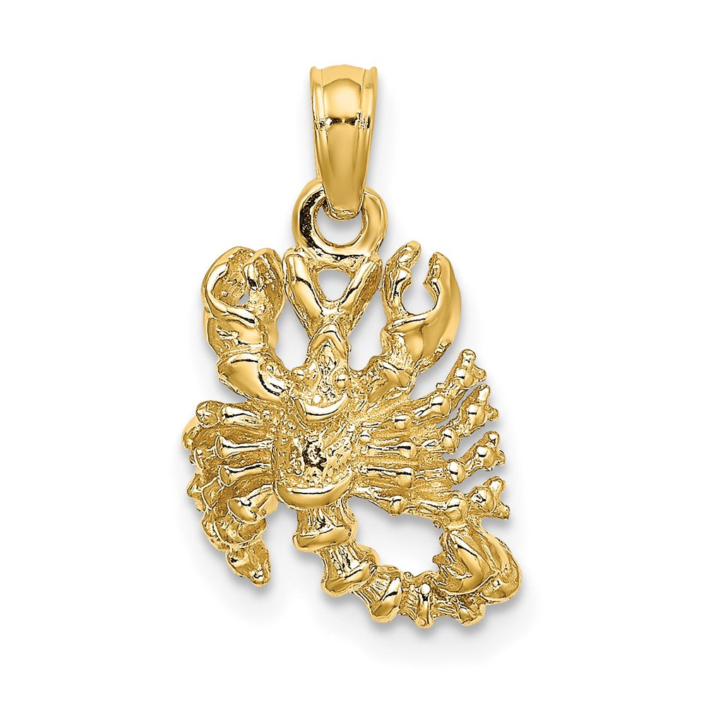 Pendentif 3D du signe astrologique du Scorpion en or 10 carats