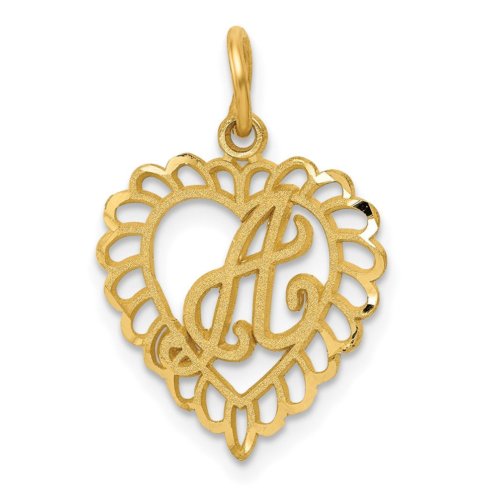 10k Yellow Gold Initial A Charm