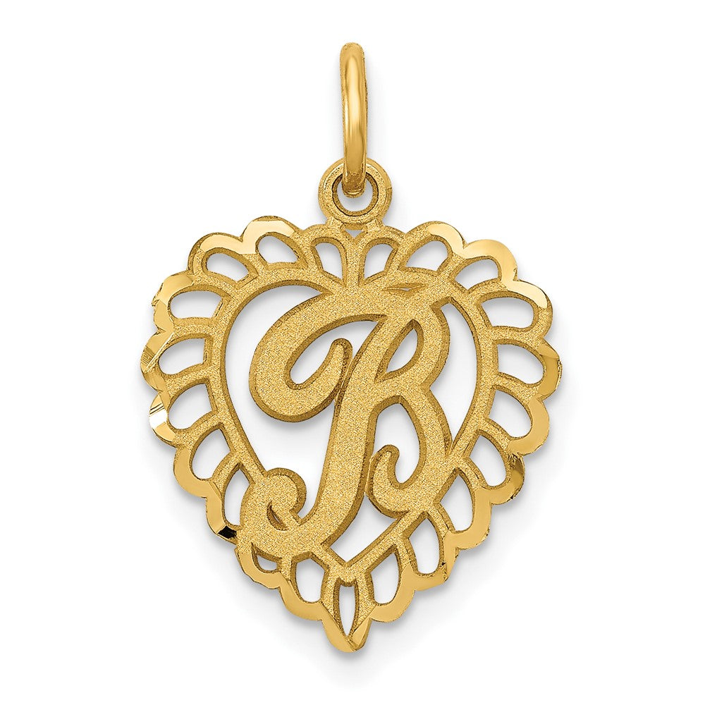 Charm initiale B en or jaune 10 carats