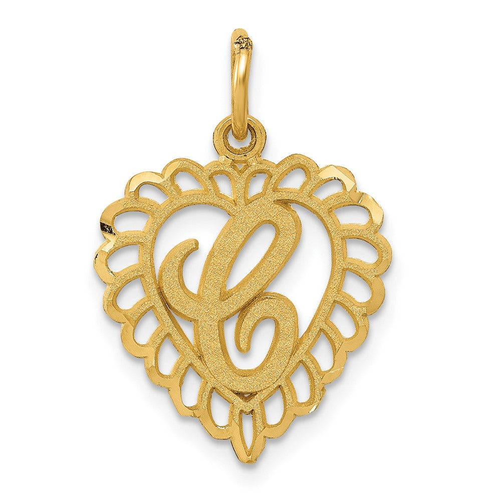 Pendentif initiale C en or jaune 10 carats