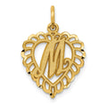 Pendentif initiale M en or 10 carats
