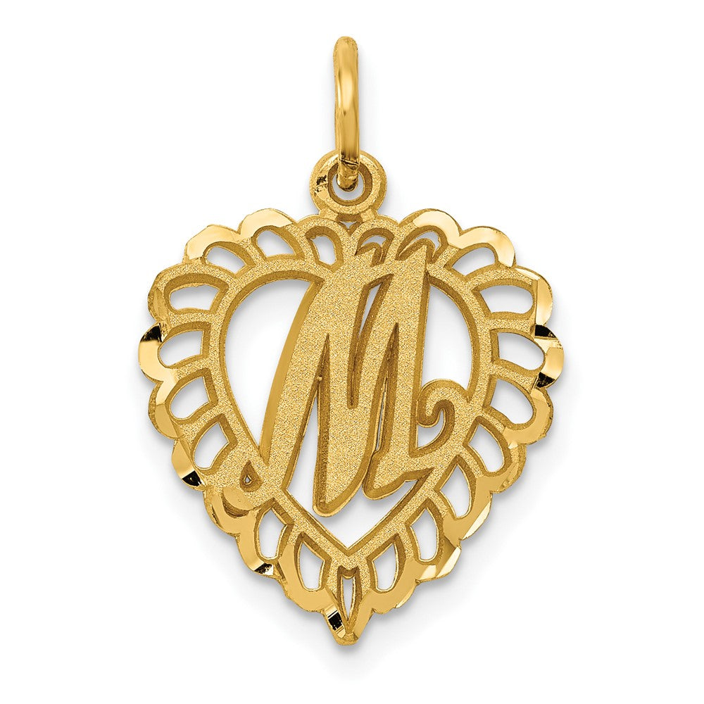 Pendentif initiale M en or 10 carats