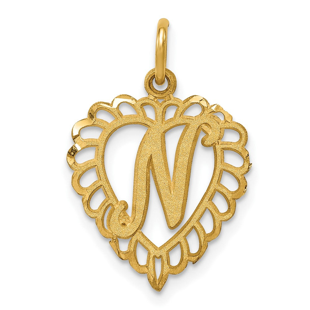 Collier initiale N en or 10 carats