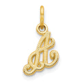 Breloque initiale A en or 10 carats