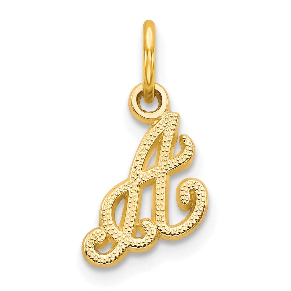 Breloque initiale A en or 10 carats