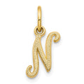 Collier initiale N en or 10 carats