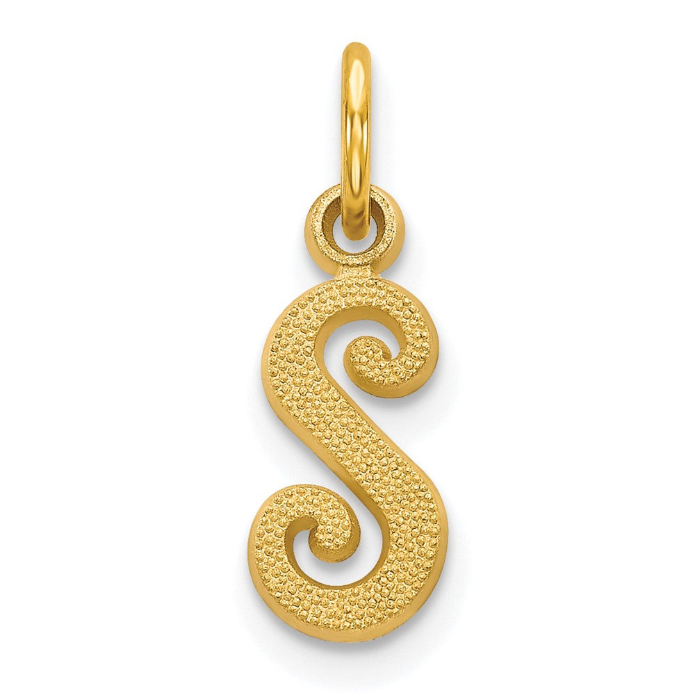 Breloque initiale S en or 10 ct