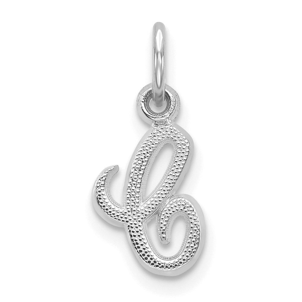 Breloque initiale C en or blanc 10 carats