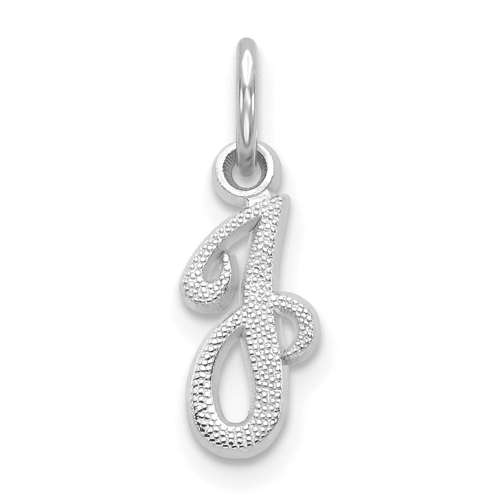 Pendentif lettre J en or blanc 10 carats