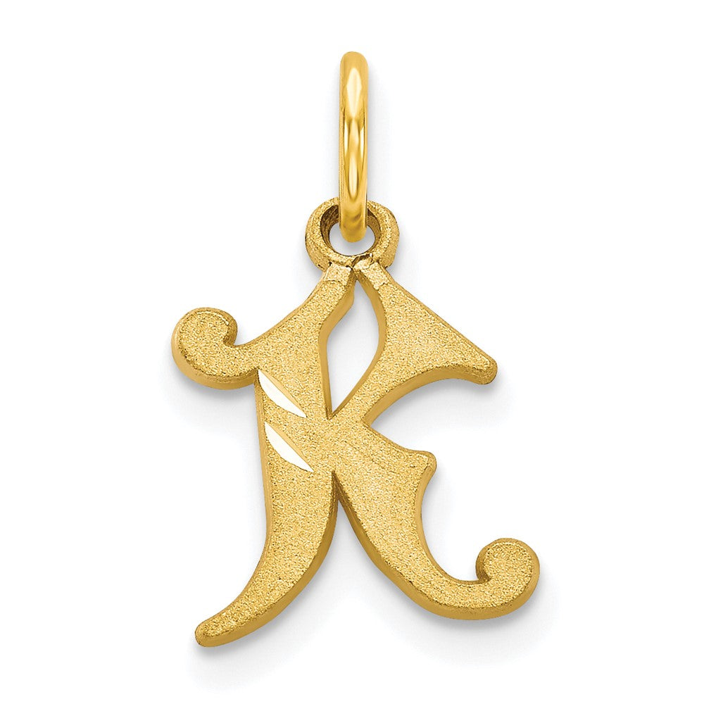 Breloque initiale lettre K en or 10 carats
