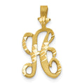 Breloque initiale A taille diamant en or 10 ct