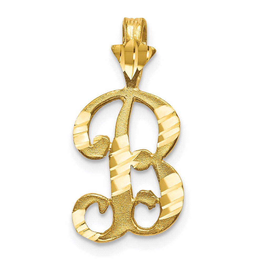 Charm lettre initiale B en diamant taille brillant 10 carats