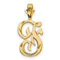 Pendentif lettre F en or 10k