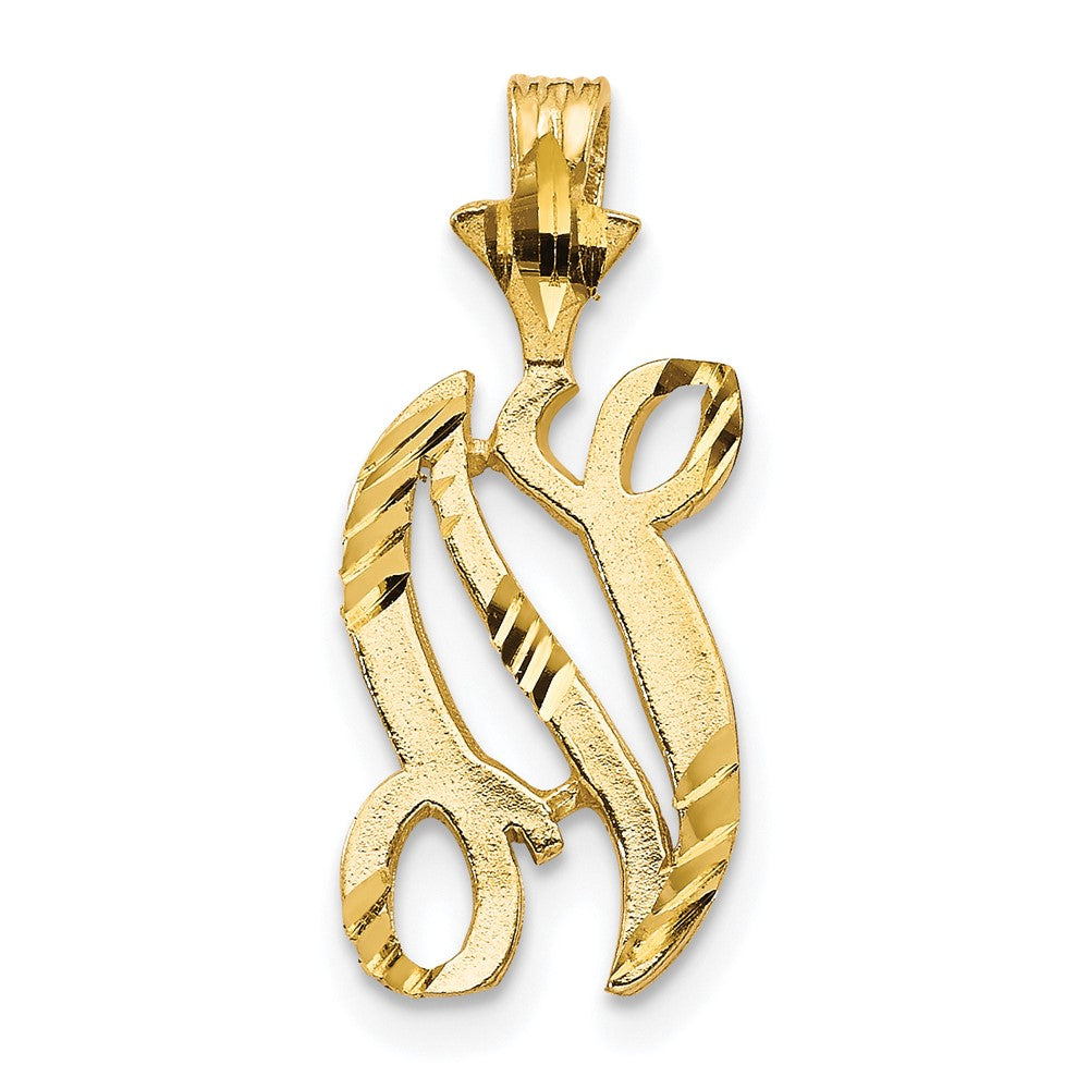 Pendentif initiale N en or 10 carats