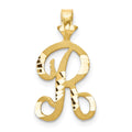Pendentif R initial de 10 k en or