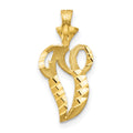 Pendentif en V initial de 10 000 or
