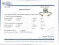 14k white gold engagement ring with VS clarity diamond