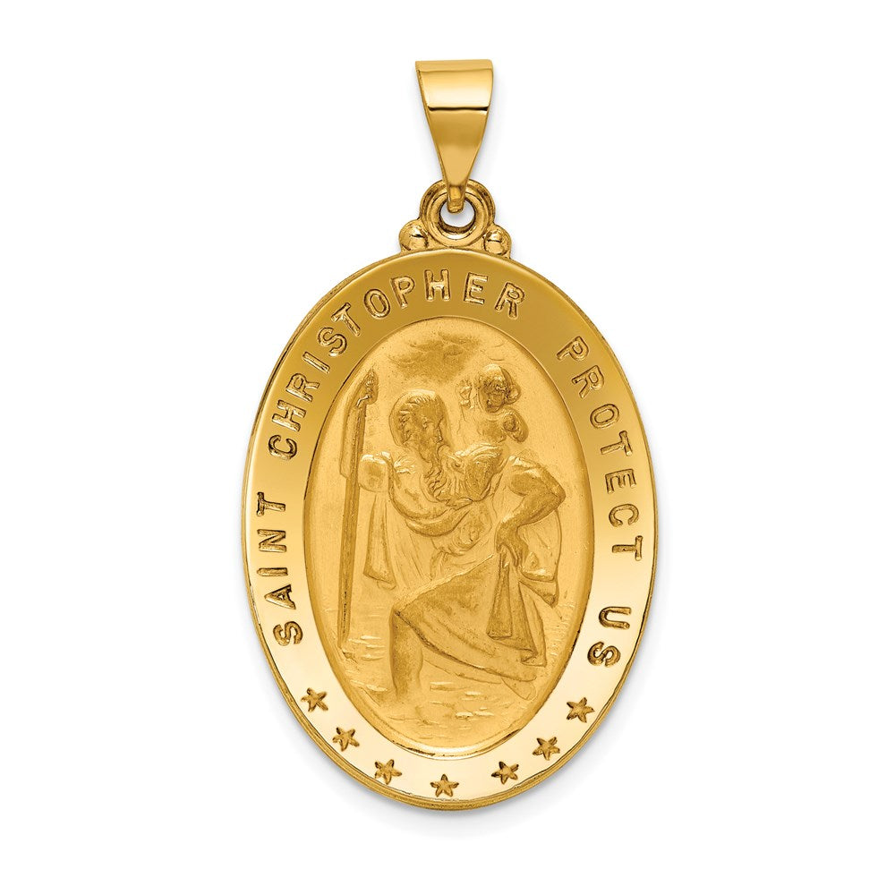 Pendentif médaille de saint Christophe en or 18 carats