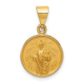 Pendentif médaille de saint Jude Thaddée en or 18 carats