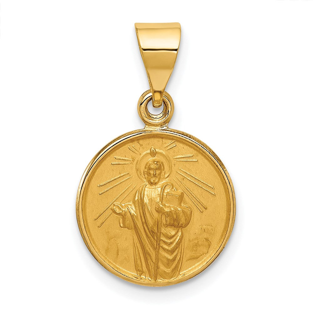 Pendentif médaille de saint Jude Thaddée en or 18 carats