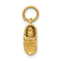 Pendentif charm 3D en or 14k en forme de petit chausson de bébé