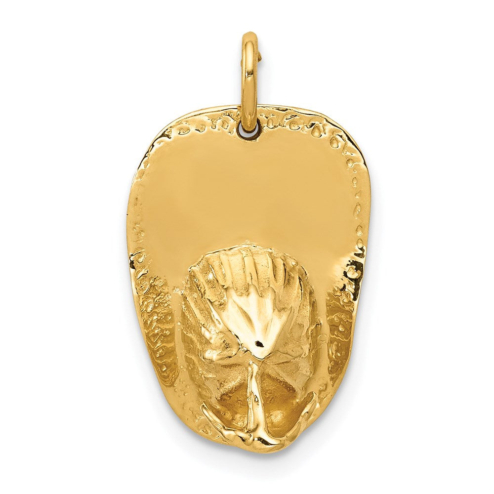 14k 3D Large Fireman's Hat Charm