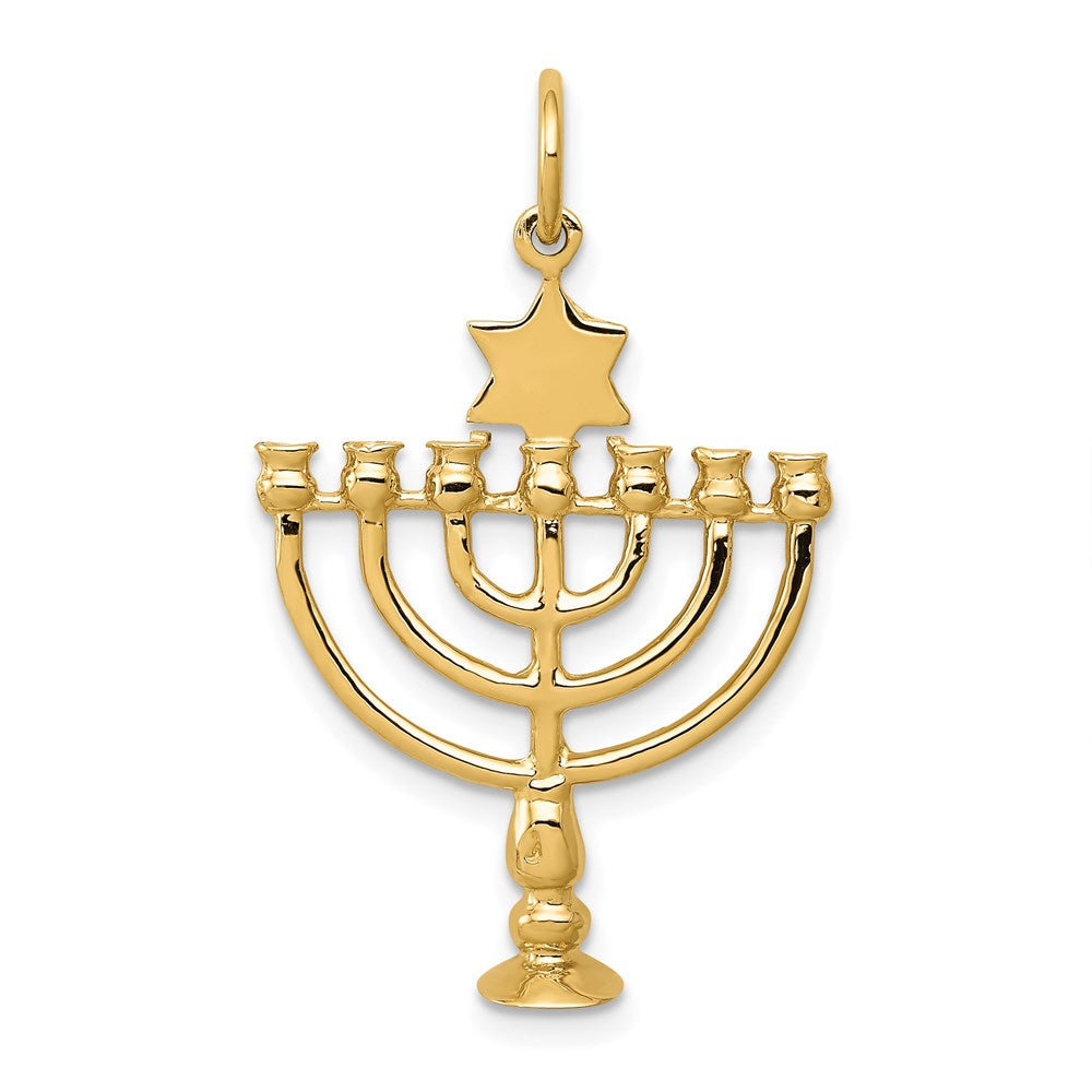 14k 3D Menorah Charm