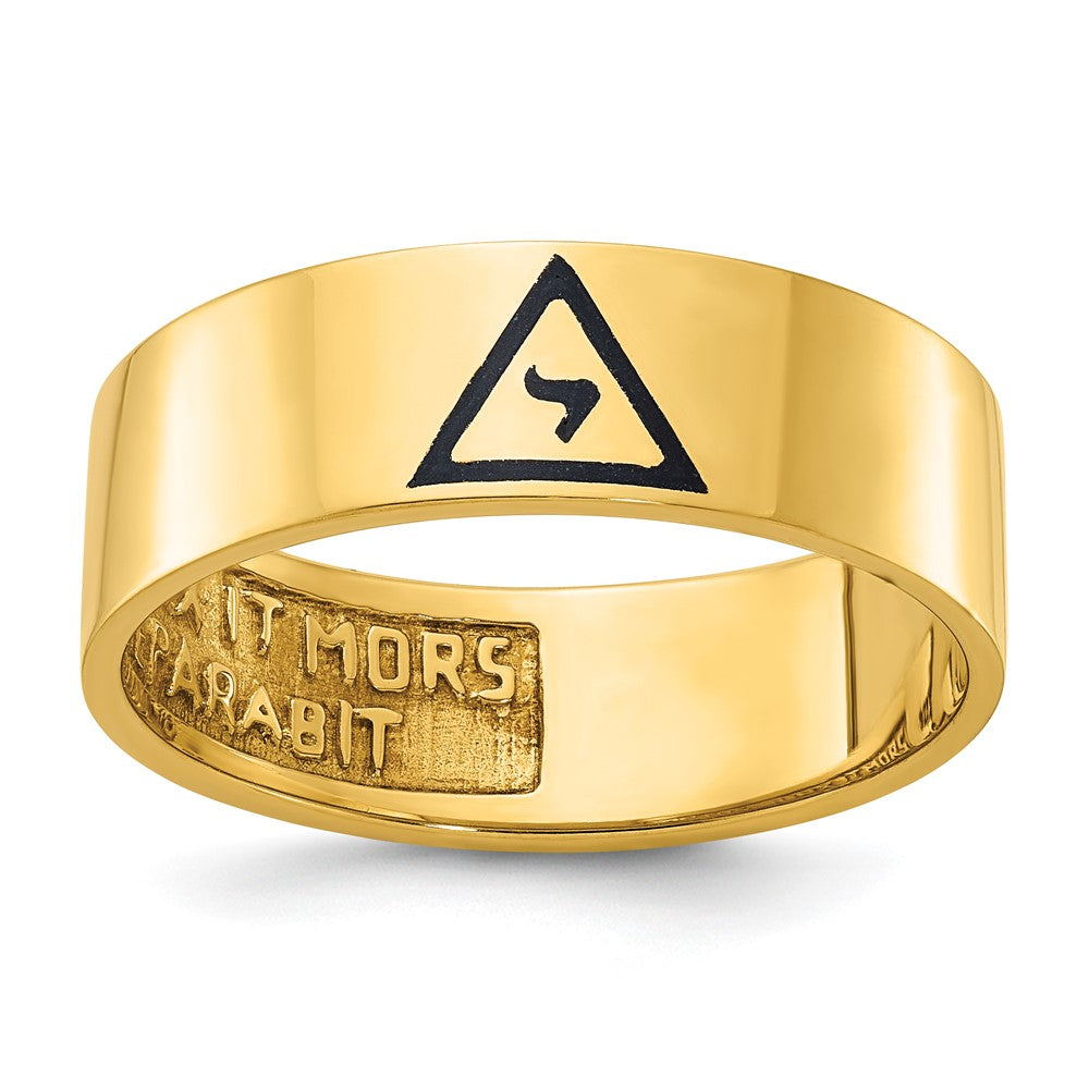 14k Men's Enameled 14th Degree Grand Elect Masonic Ring