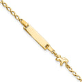Bracelet d’identification pour enfant en or 14 carats poli, avec cheval/poney