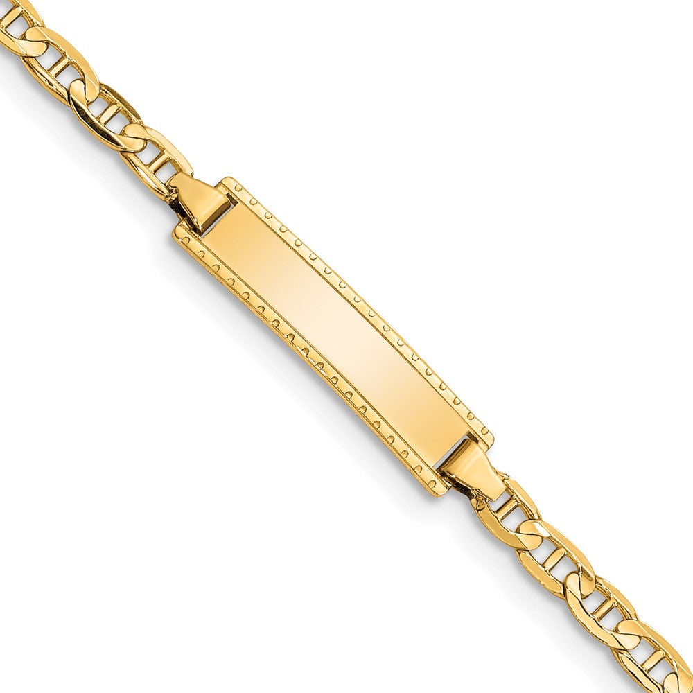 Bracelet gourmette maille marine 14k pour enfant