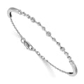 Bracelet jonc en or blanc 14 carats serti de diamants