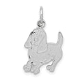 Breloque chien en or blanc 10 carats