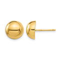 14k Polished 10 mm Half Ball Post Earrings