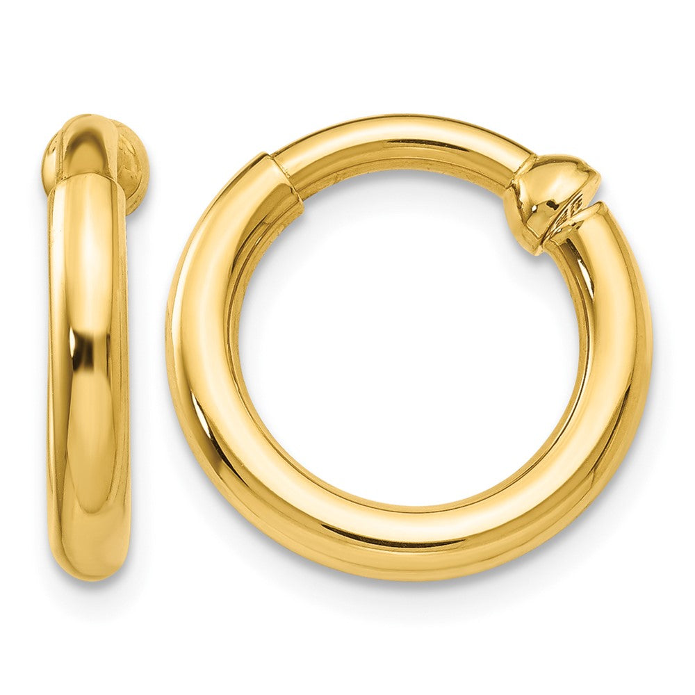 Boucles d'oreilles créoles 14k sans perçage
