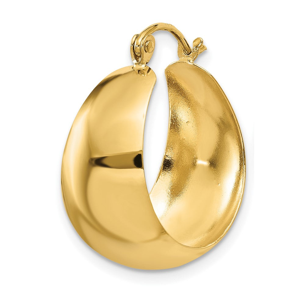 Créole conique polie en or 14 carats, 10,5 mm, à l’unité